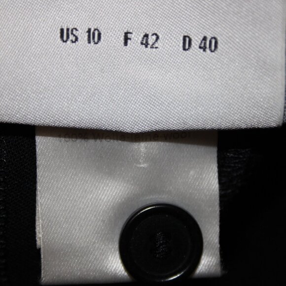 Akris Punto Pant Sz 10 x 30 Black Pockets Sheer 100% Wool Pant - Picture 10 of 16